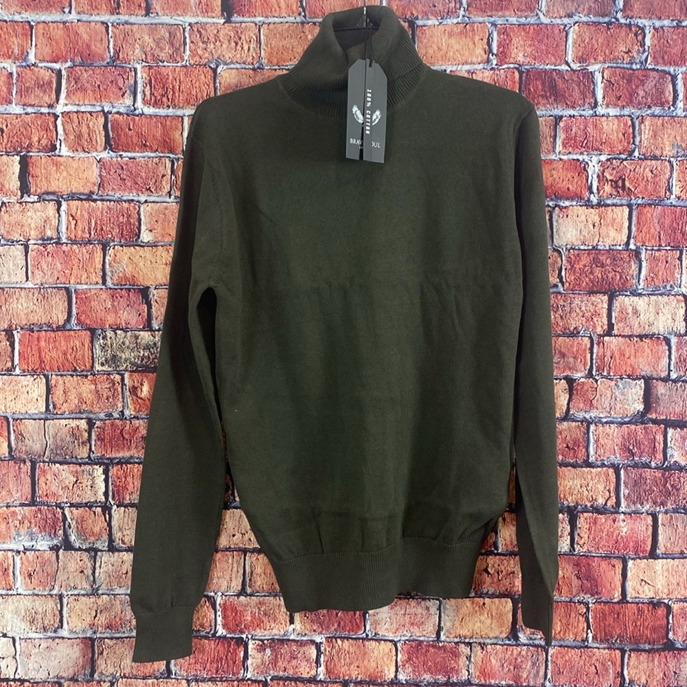 Brave Soul cotton roll neck sweater